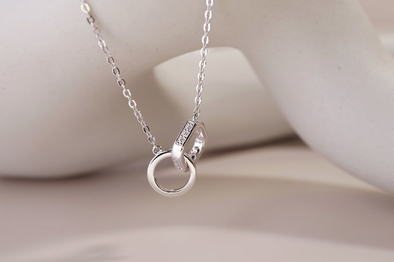 【Gifts for Lovers】The ideal relationship. Diamond Sterling Silver Necklace