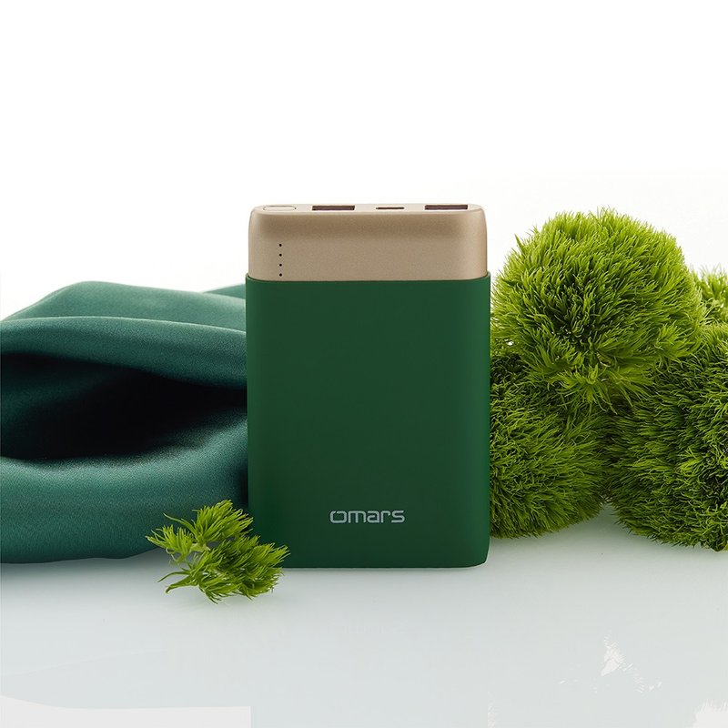 omars炫彩系行動電源 有標示Wh PD20W+QC3.0快充 10000mAh-山野綠 - 行動電源/充電線 - 塑膠 綠色