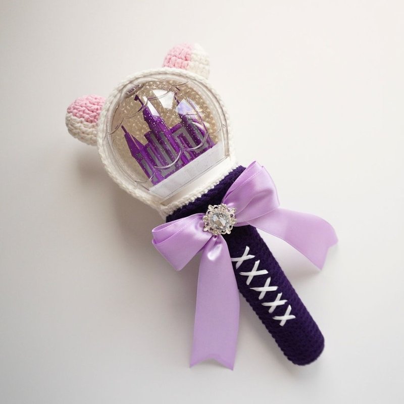 i-dle 手燈套 | Minnie 光影尾巴系列 - 證件套/識別證套 - 棉．麻 紫色