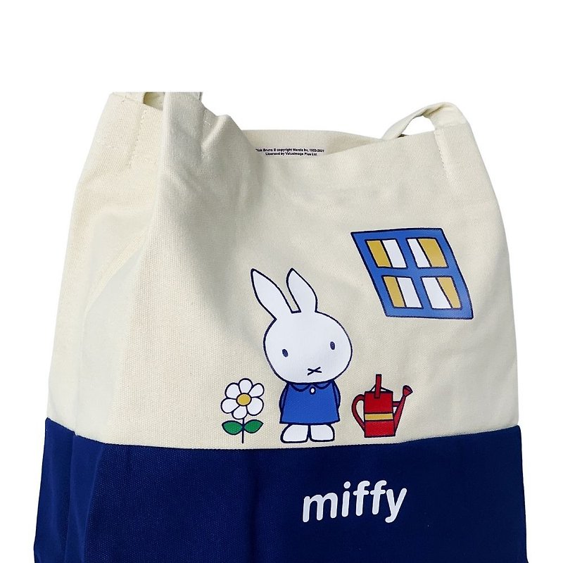 MIFFY genuine authorization-large-capacity summer Japanese color-blocking canvas bag bucket bag