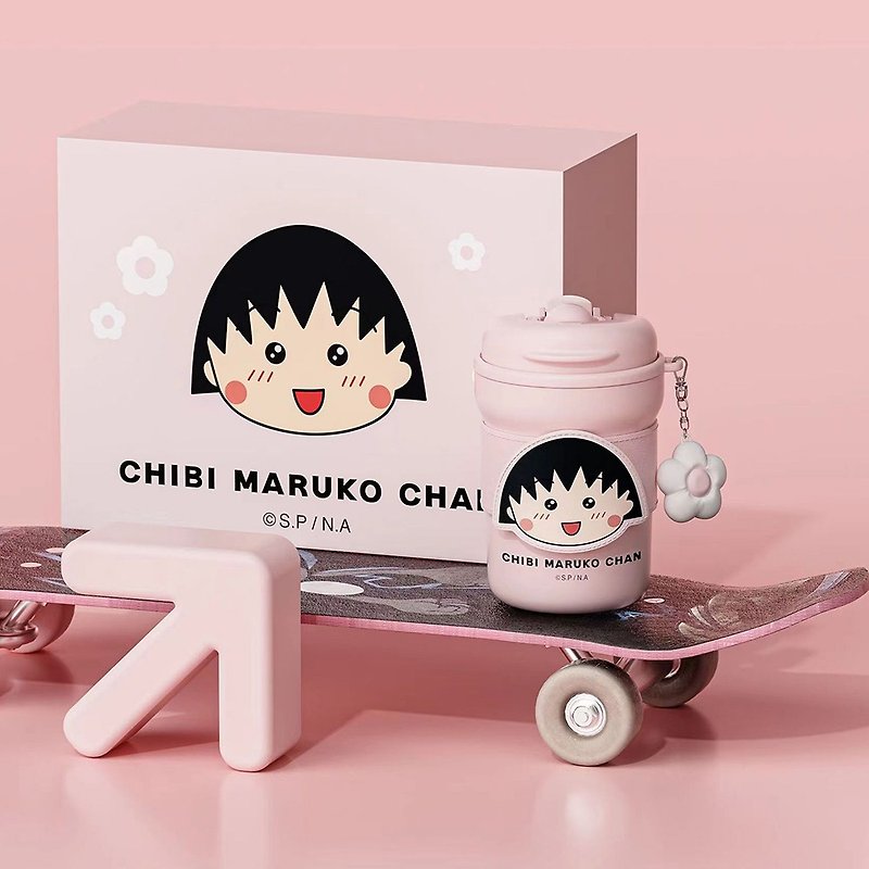 Chibi Maruko-chan genuine portable thermos cup high-value gift box Valentine's Day gift box - แก้ว - วัสดุอื่นๆ 