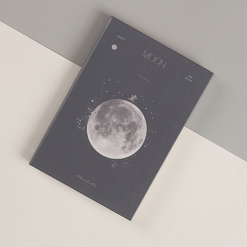 Moon diary月亮萬年曆週誌-滿月,DAD15661 - 筆記簿/手帳 - 紙 灰色