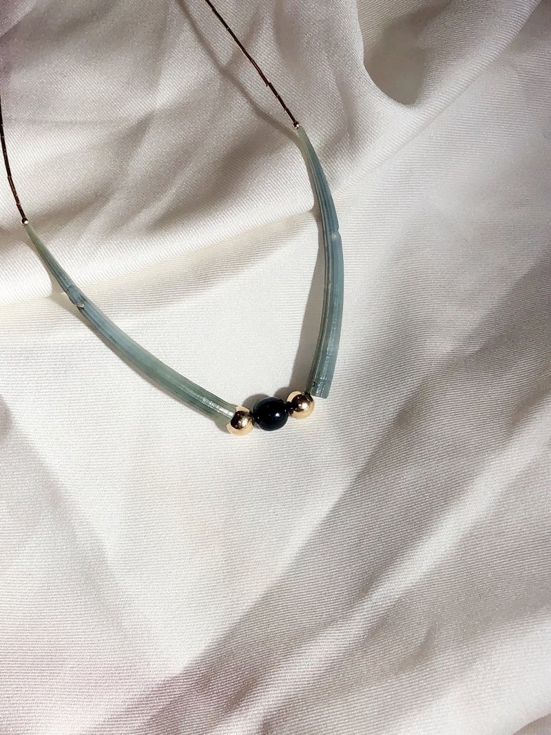 Vintage Seashell & Beads Necklace - 項鍊 - 貴金屬 金色