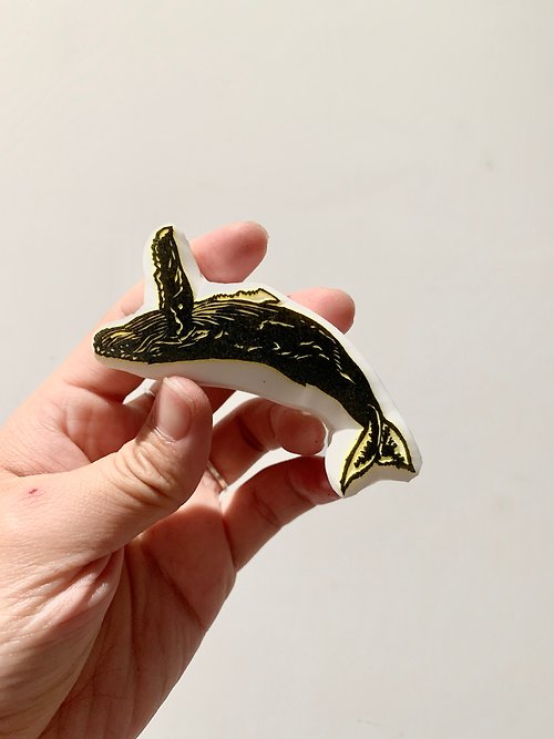 海・印 Ocean Stamps 鯨豚印章 座頭鯨 躍身擊浪版