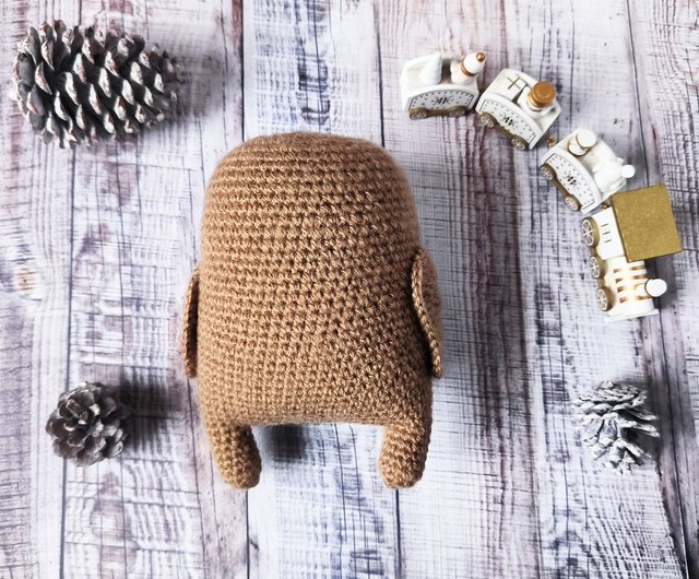 手作りかぎ針編みのフクロウのぬいぐるみ - かわいい編みぐるみ