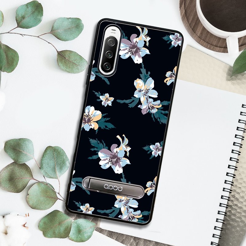 Sony Xperia 10 IV Shock Absorbing Stand Phone Case-Flowers-Green Basket - Phone Cases - Other Materials Multicolor