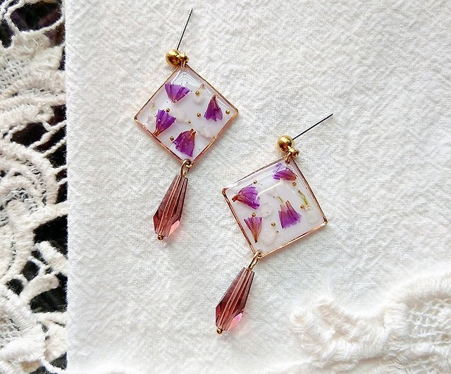 Pink Star Blossom Earrings