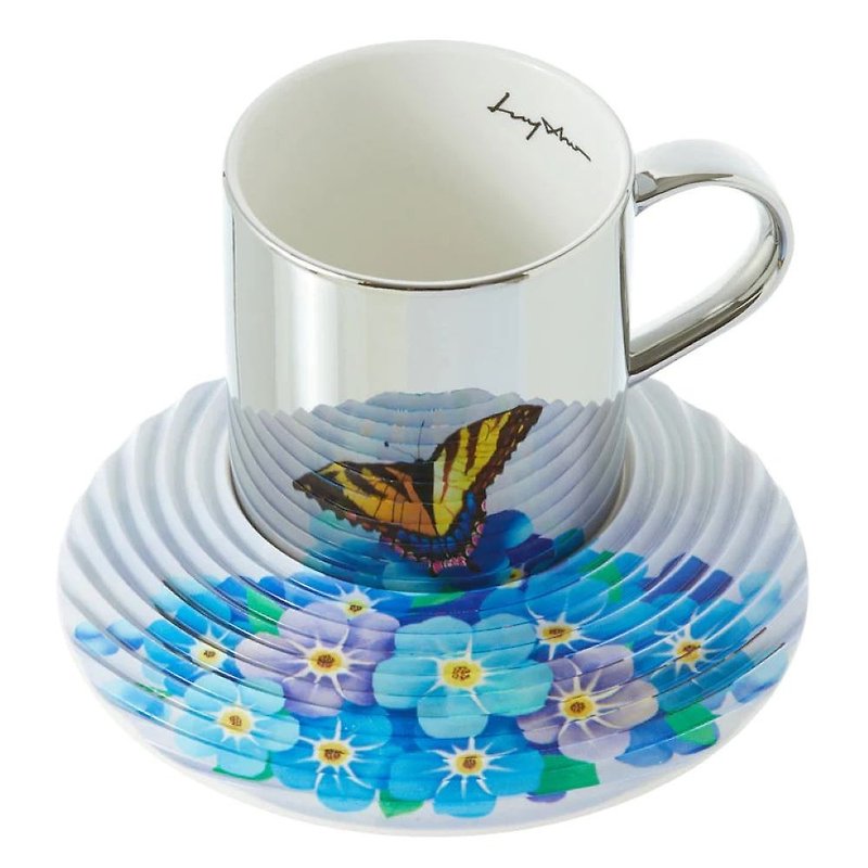 LUYCHO On Flowers Series Tiger Butterfly (Short Cup 250ml) - ถ้วย - ดินเผา 