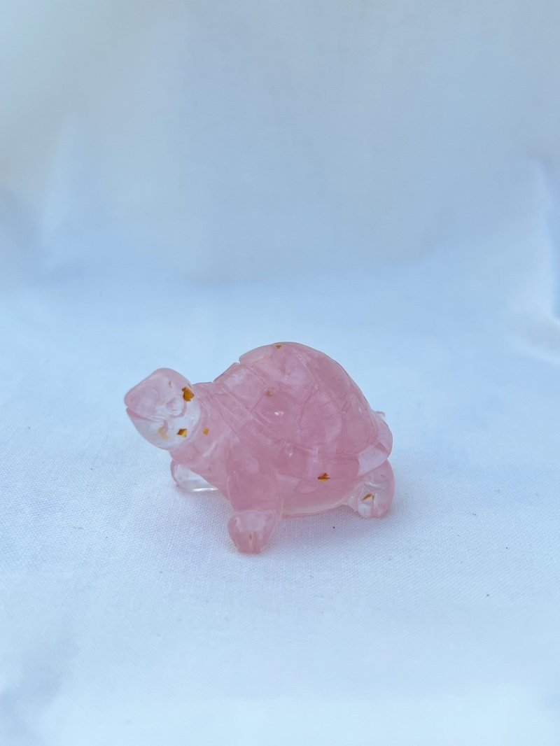 Crystal Decoration [Little Turtle Rose Quartz] Peach Blossom Luck and Popularity - Items for Display - Crystal 