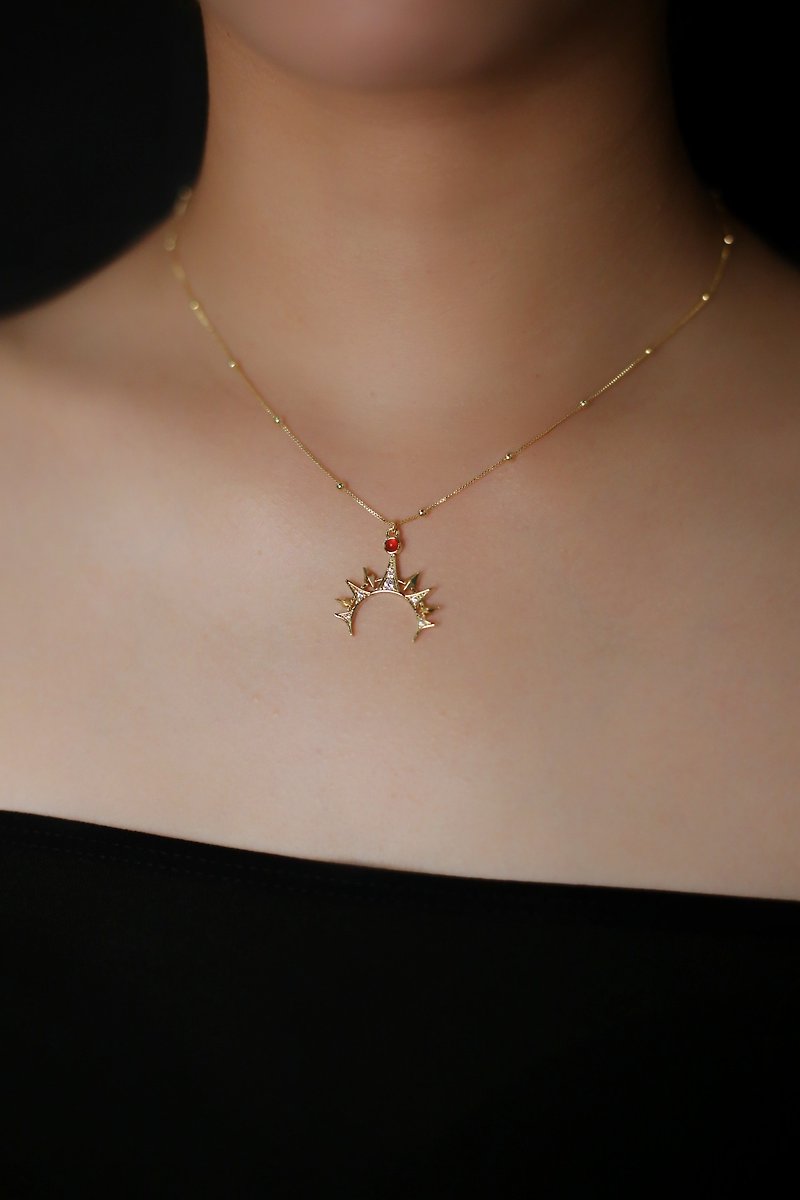 SecretFormula New series Tarot Gift The Empress Necklace - Necklaces - Semi-Precious Stones Gold