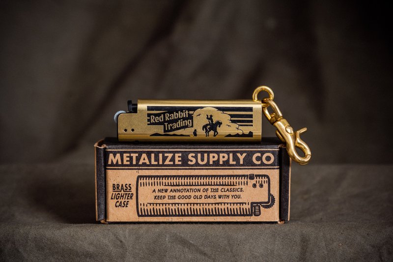 【METALIZE】黃銅打火機套-Red Rabbit Trading (U.S.A) 聯名款 - 鑰匙圈/鑰匙包 - 銅/黃銅 