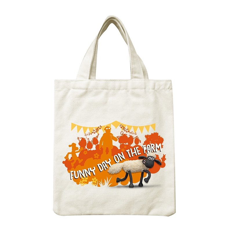 Shaun The Sheep - Picnic Day: 【Funny Day】, CA2AI10 - Handbags & Totes - Cotton & Hemp Orange