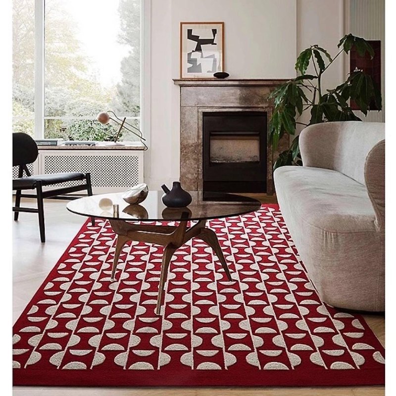 法式風 手作 紐西蘭羊毛地毯 馬賽公寓 客廳臥室 床邊墊 家居裝飾 - 地墊/地毯 - 羊毛 多色