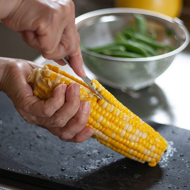 [YOSHIKAWA Yoshikawa] Japanese EATOCO Stainless Steel Poro corn kernel scraper AS0051 - ช้อนส้อม - สแตนเลส สีเงิน