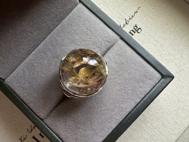 金雲母片水晶 s 925銀戒 - 戒指 - 水晶 