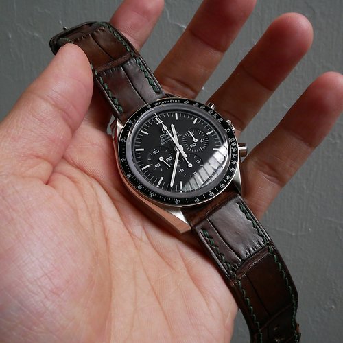 Shao Leather 手工皮件 Shao Leather 鱷魚皮錶帶 (側縫線款) 錶帶訂製 手工錶帶