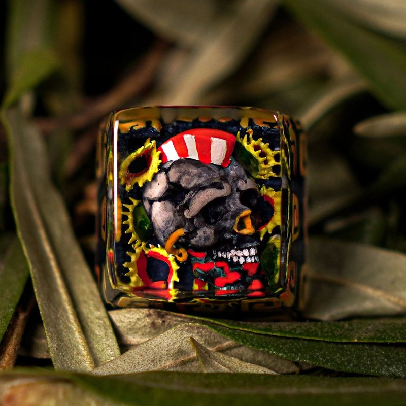 Culuacan Oracle, Artisan keycap, Custom keyboard, Gift for gamer, Mechanical cap - 電腦配件 - 樹脂 紅色