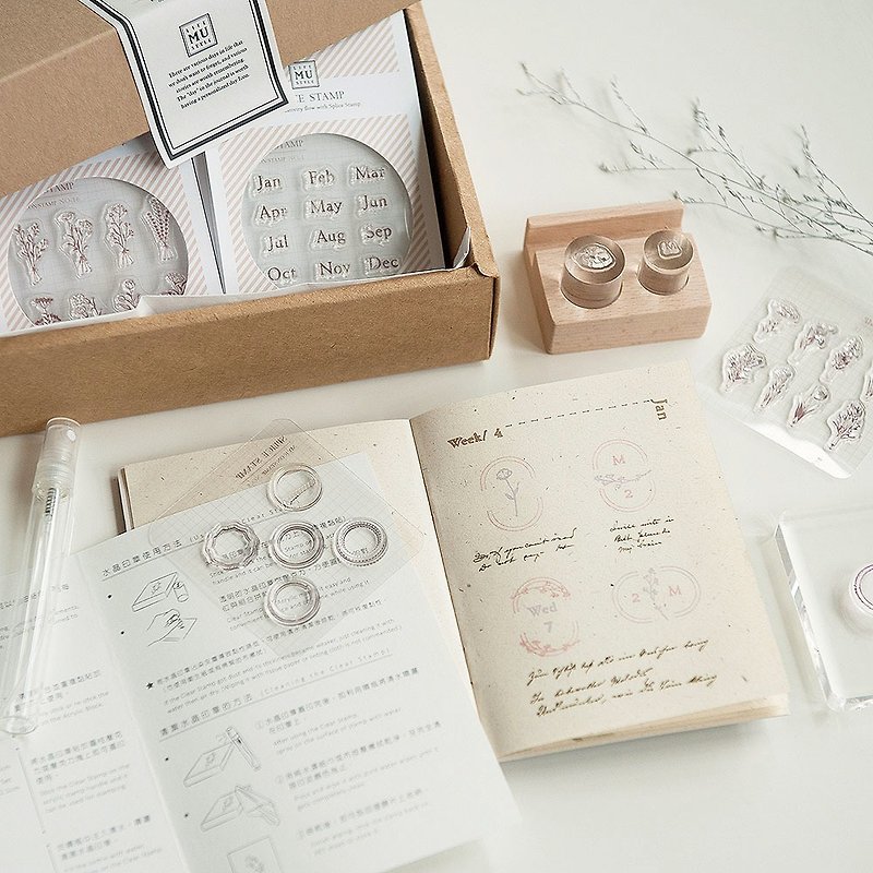 【My Icon Stamp set】Clear Rubber Frames Stamp Flora Stamp - Stamps & Stamp Pads - Other Materials Transparent
