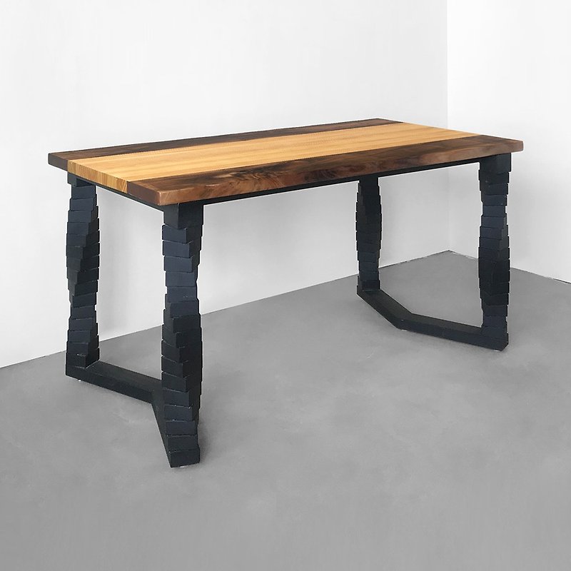 スプライシングログロングテーブル（アカシア+パラグアイ松）CU054 - 机・テーブル - 木製 