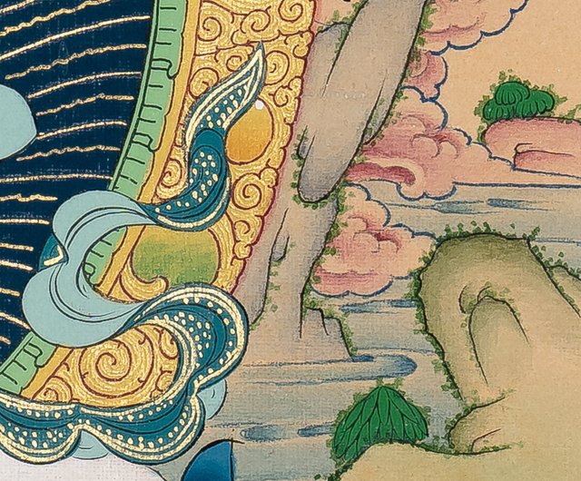 金剛薩埵タンカ チベットの金剛薩埵アート - ショップ Boudha