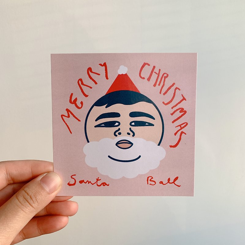 Christmas Card | Santa Ball - การ์ด/โปสการ์ด - กระดาษ สีแดง
