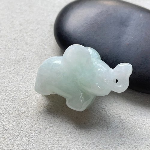 瓔珞珠寶盒 E.L.Jewelry Box 冰糯綠翡翠大象擺飾 | 天然緬甸玉翡翠A貨