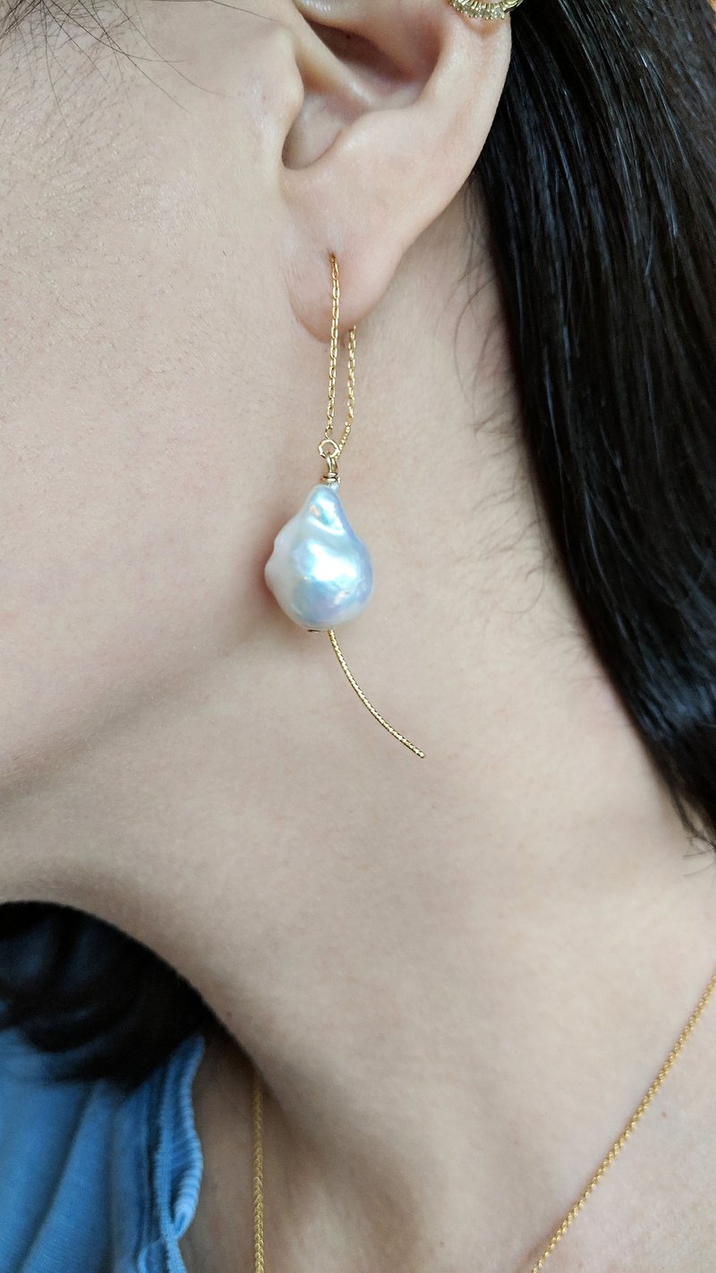 Baroque Pearl Earrings - Earrings & Clip-ons - Pearl White