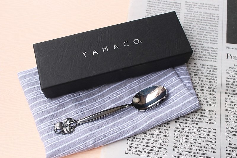◤[特別限定版]日本YAMACOは早期に銀のスプーン（お祝いの贈り物を）刻まれました - カトラリー - 金属 
