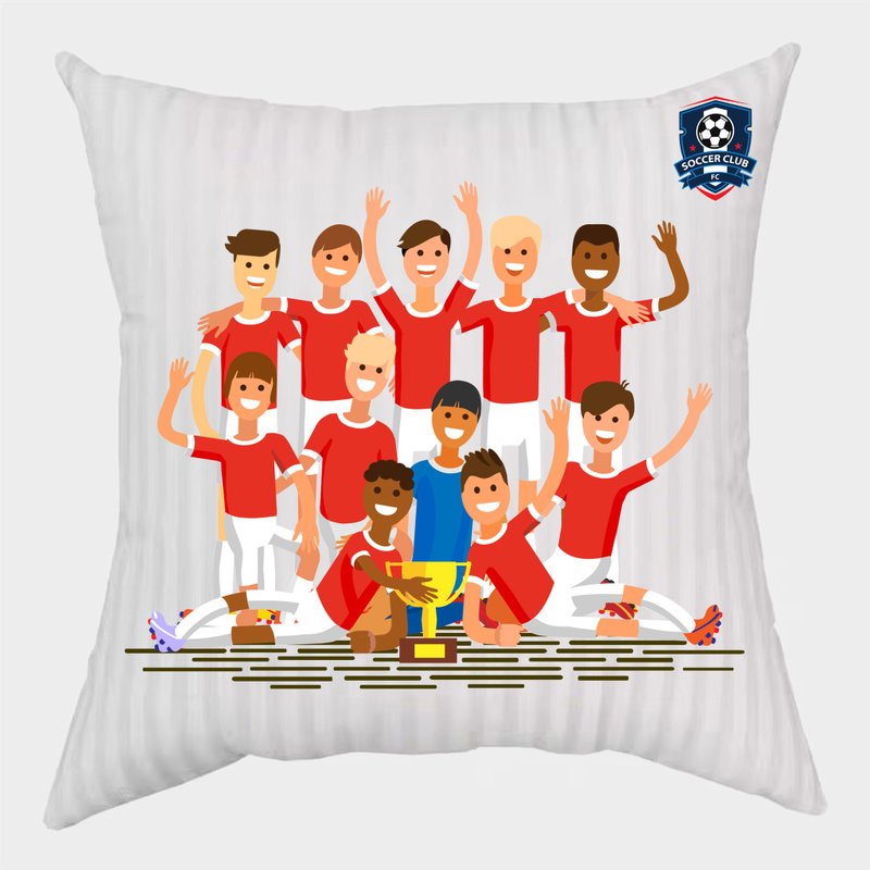 【Sport Club系列】Cushion訂製 客製化cushion 球隊圖案訂製 - 枕頭/抱枕 - 棉．麻 多色