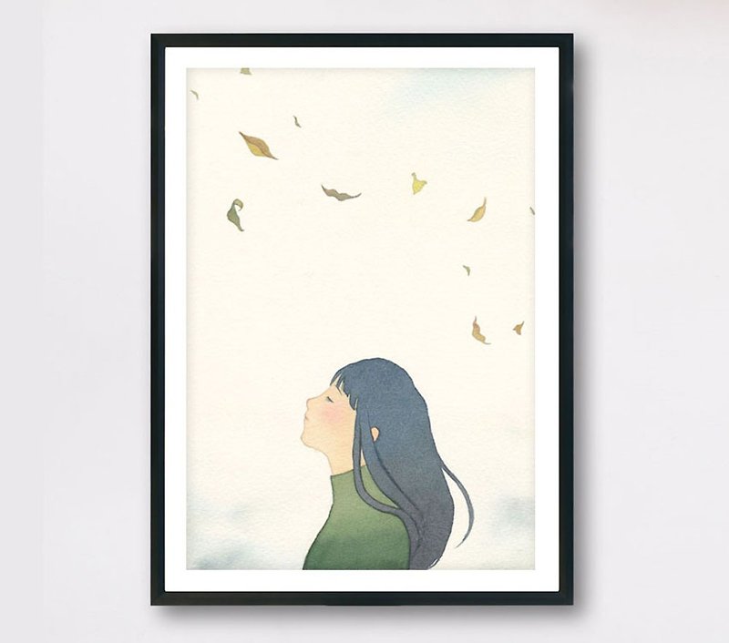 Feel - Slow living collection/ Art print (with cardboard frame) Wall decor - โปสเตอร์ - กระดาษ ขาว