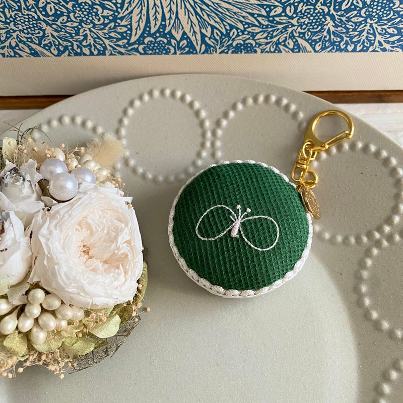 ミナペルホネン　メジャー　ちょうちょGN - 其他 - 棉．麻 綠色