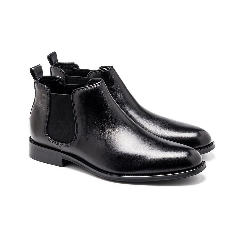 classic chelsea boots black - รองเท้าบูธผู้ชาย - หนังแท้ 