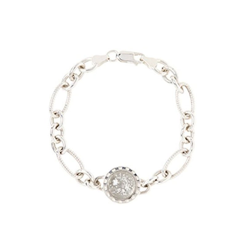 Ashes, Hair and Glaze Commemorative Sterling Silver Hollow Bracelet - สร้อยข้อมือ - เงินแท้ สีเงิน