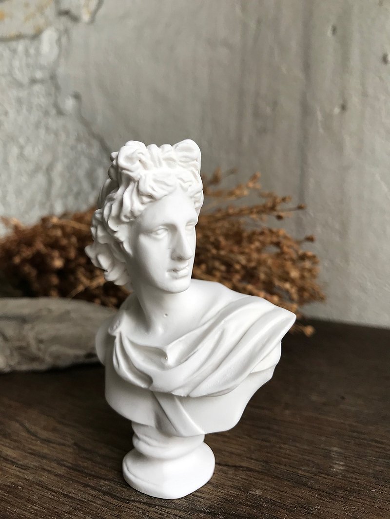 古代ギリシャとローマの神話図小さな樹脂石膏像/アポロ - 置物 - レジン ホワイト