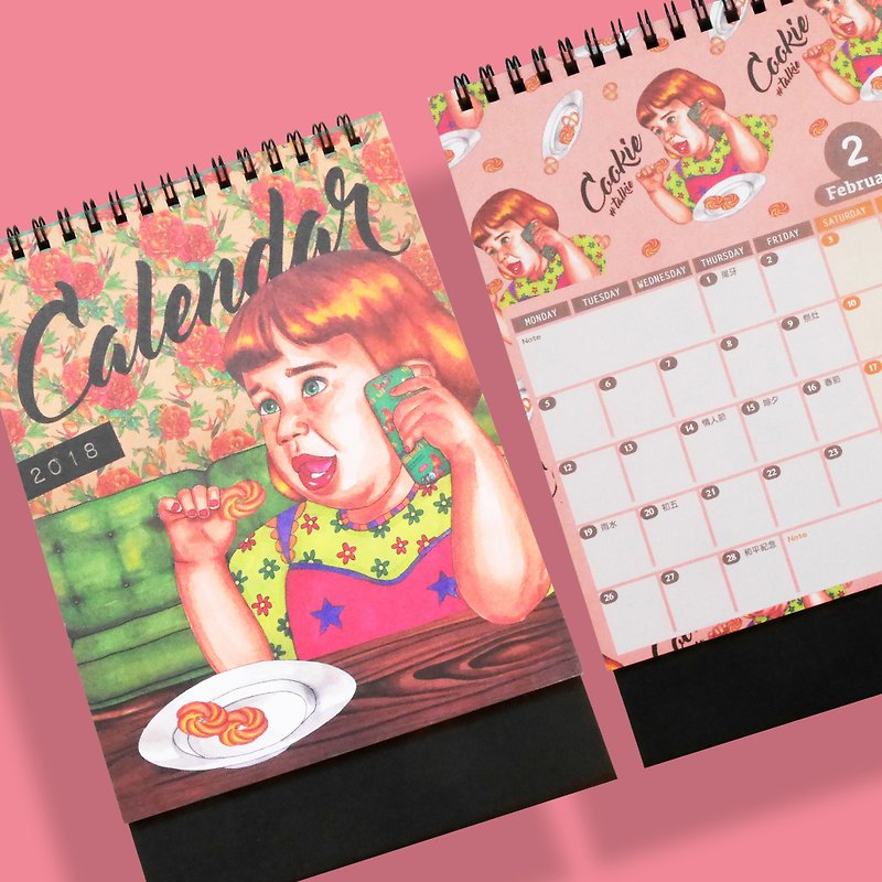Colorful life - 2018 desk calendar - ปฏิทิน - กระดาษ สึชมพู