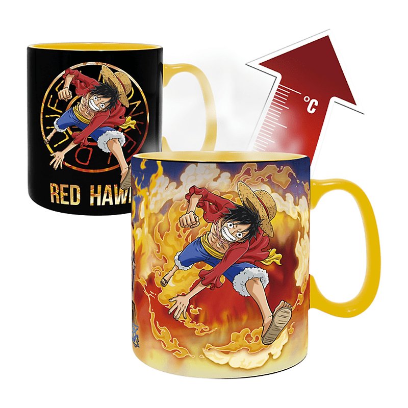 ONE PIECE - Mug Heat Change - 460 ml - Luffy & Sabo - Cups - Other Materials Multicolor