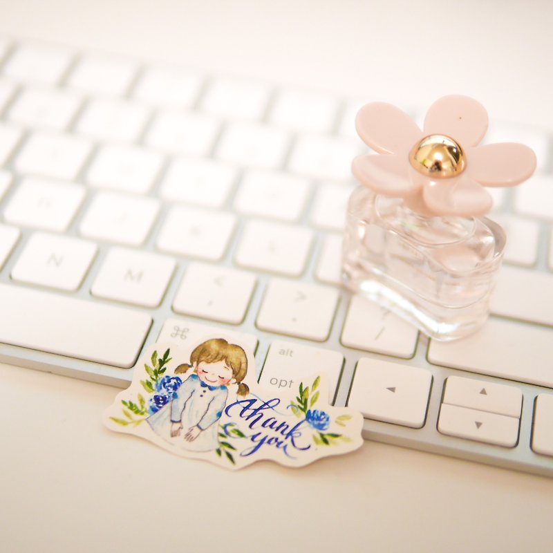 Watercolour Wedding / Card Shy Girl Thank You Planner Stickers WT-004 - Stickers - Paper Blue