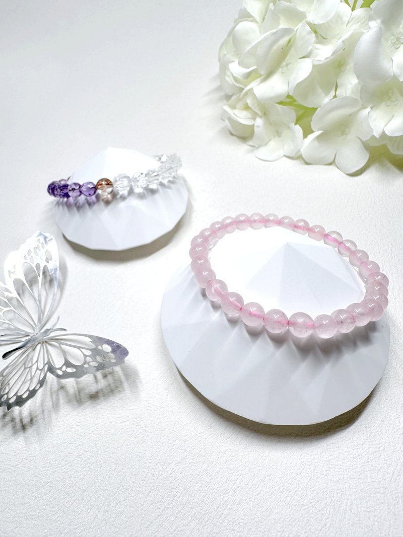 粉晶 Rose Quartz 手鏈 - 手鍊/手環 - 水晶 