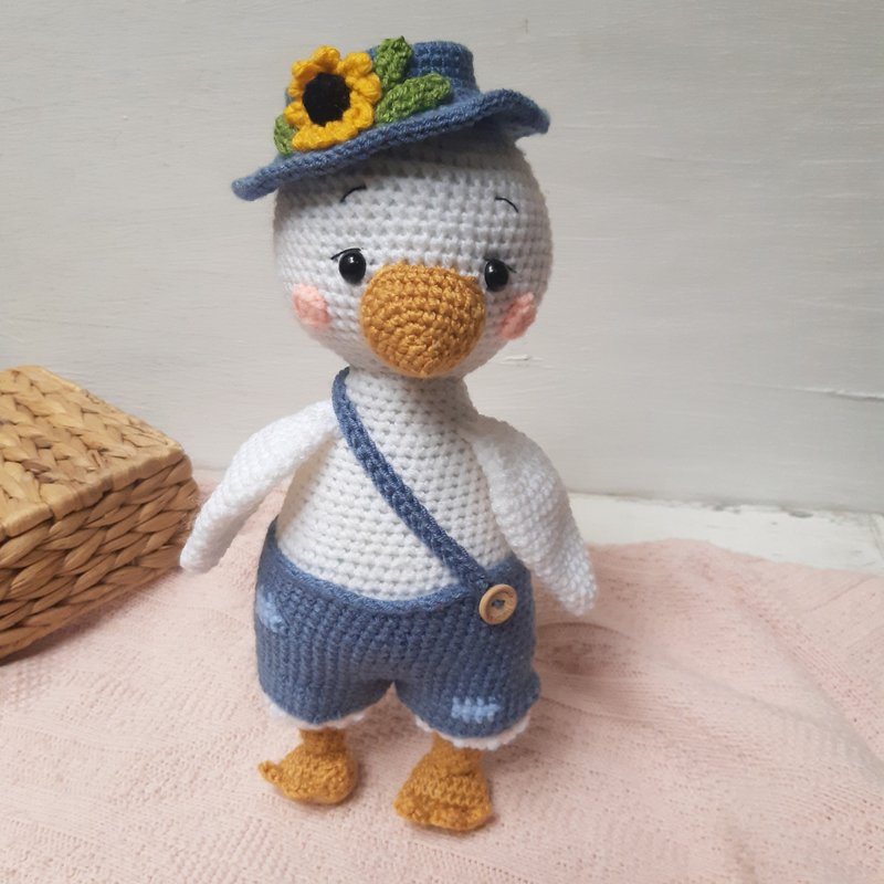 Goose Toy Stuffed Toy Plushie Toy Animal Toy Farmhouse Home Decor Amigurumi Toy - 寶寶/兒童玩具/玩偶 - 其他材質 白色