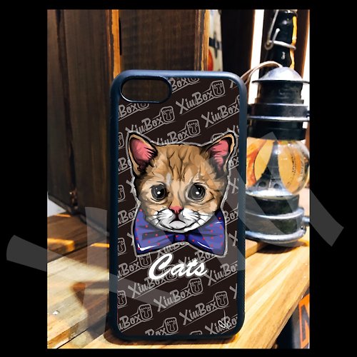 CHIC SHOP 插畫設計館 領帶 領結 可愛 貓 貓咪 手繪 手機殼 iPhone 14 13 12 11 XR