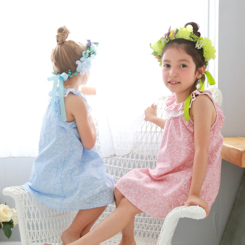 Fairytale printed floral oversize dress (infant/toddler/girl) - ชุดครอบครัว - ผ้าฝ้าย/ผ้าลินิน 