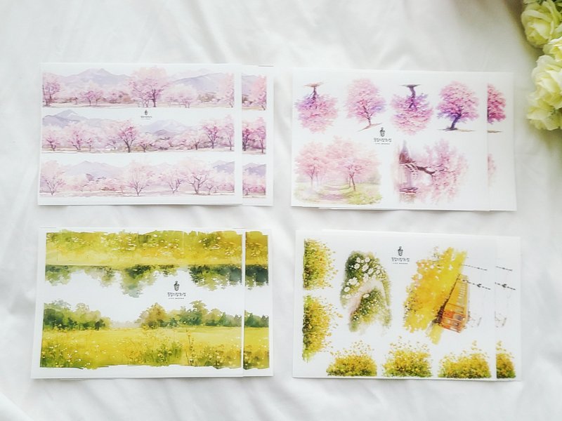 Spring Series - sound that spring coming 4MIX PET (philip's store) - 貼紙 - 紙 多色