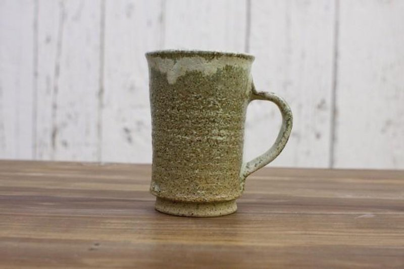 Mug green 3 - แก้วมัค/แก้วกาแฟ - ดินเผา สีเขียว