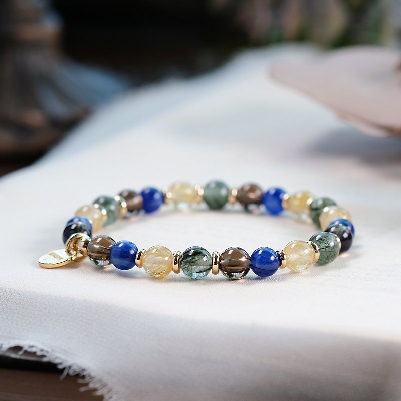 Stone hair crystal rhombic citrine bracelet natural ore crystal - Bracelets - Gemstone Multicolor