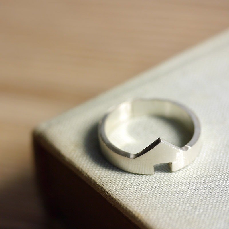 Home 家 - 食指戒對戒 925純銀戒指 可客製化刻字 - 對戒 - 純銀 銀色