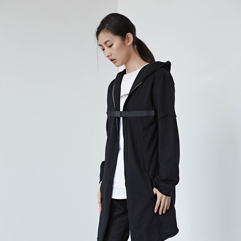 DYCTEAM - Buckle Parka - เสื้อแจ็คเก็ต - ผ้าฝ้าย/ผ้าลินิน สีดำ