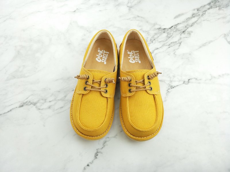 Color Classic Series-Macaron Yellow - Women's Casual Shoes - Cotton & Hemp Yellow