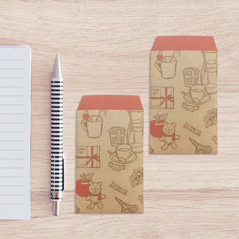 Japanese Gift-Money Petit Envelopes of kraft paper - Teddy Bear - - ถุงอั่งเปา/ตุ้ยเลี้ยง - กระดาษ สีกากี