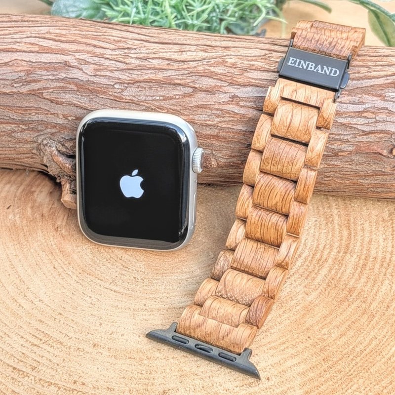 [Wooden Band] EINBAND Apple Watch Natural Wood Band 20mm Oak Wood - นาฬิกาผู้หญิง - ไม้ สีนำ้ตาล