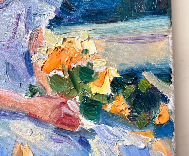 牛骨を被る少女　原画 油絵 oil painting 絵画 abstract fbede6260f1e150e4323ccee499fae